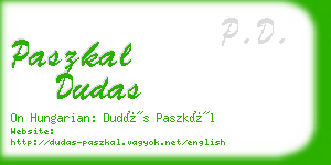 paszkal dudas business card